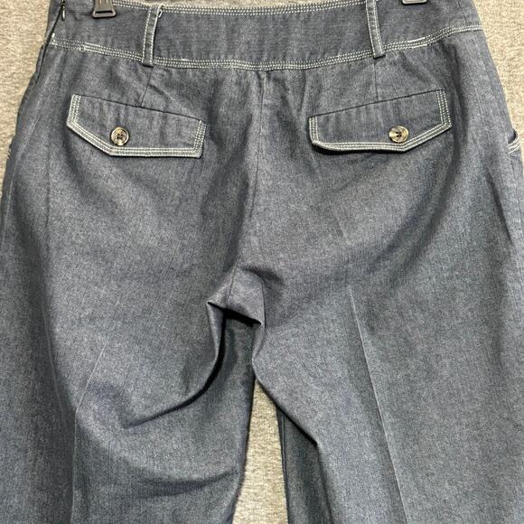 ROBERT LEWIS Women’s Size 10 Dark Wash Wide Leg Denim-Look Pants - Picture 7 of 7